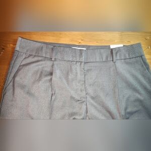 Liz Claiborne Lt. Gray Pleated Dress Pants Straight Leg Trousers W/ Real Pockets